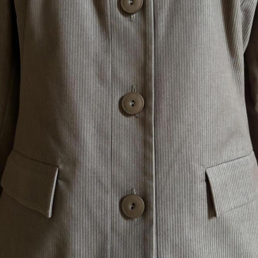 Pendleton Brown Jacket With White Pinstripes - image 4